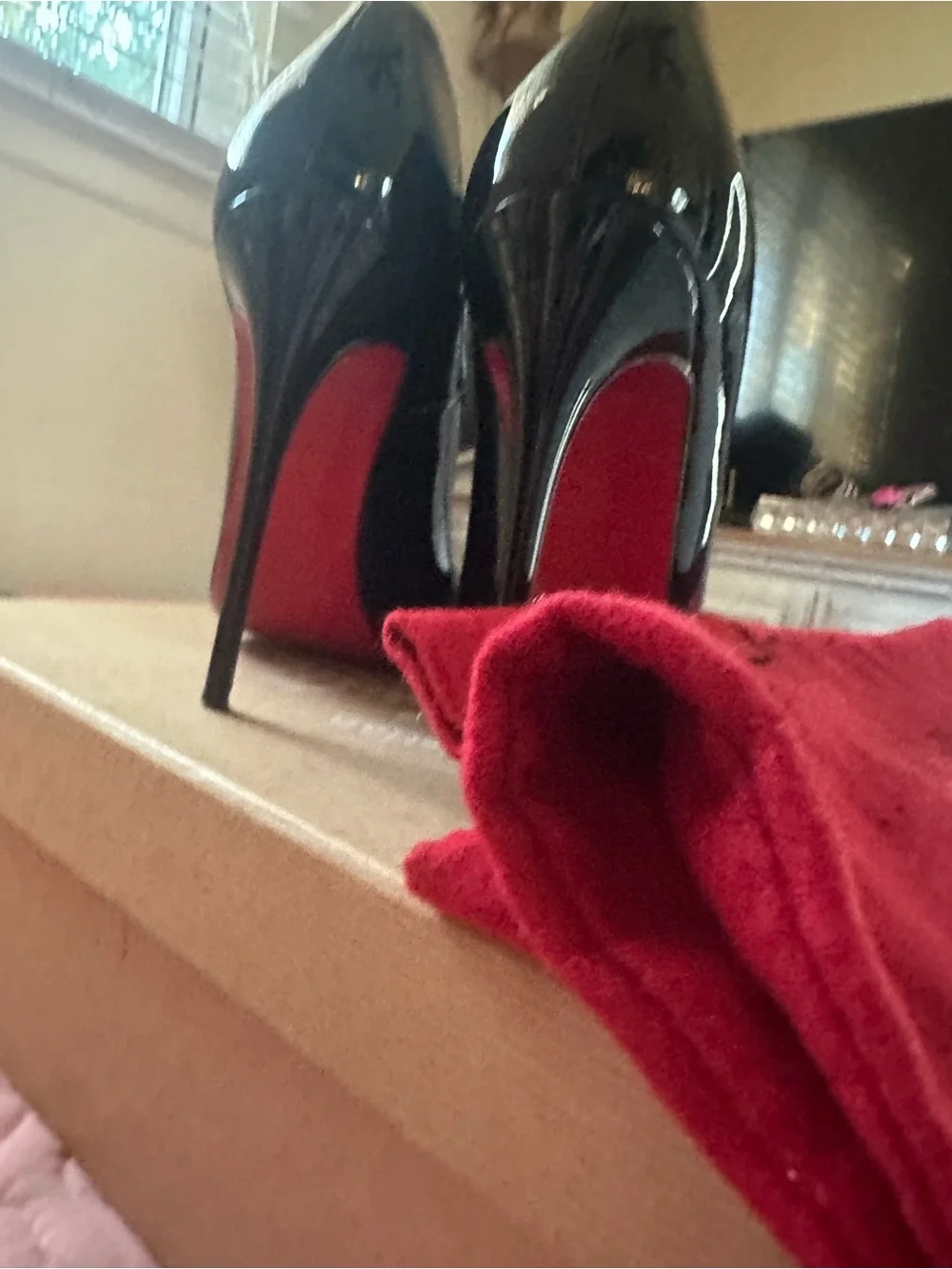 Christian Louboutin Black Patent Pointed-Toe Stiletto Pumps - Classic Gloss